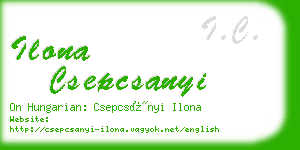 ilona csepcsanyi business card